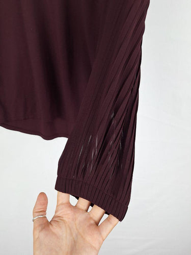 Witchery Merlot Pleated Chiffon Sleeve Top Size XXS by SwapUp-Online Second Hand Store-Online Thrift Store