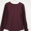 Witchery Merlot Pleated Chiffon Sleeve Top Size XXS by SwapUp-Online Second Hand Store-Online Thrift Store