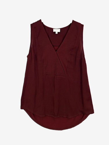 Witchery Burgundy Sleeveless Office Top Size XS by SwapUp-Online Second Hand Store-Online Thrift Store