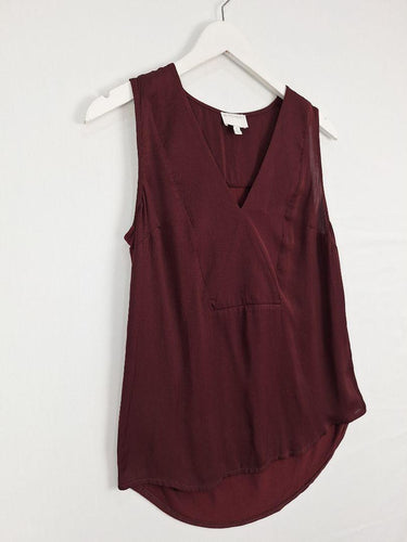 Witchery Burgundy Sleeveless Office Top Size XS by SwapUp-Online Second Hand Store-Online Thrift Store