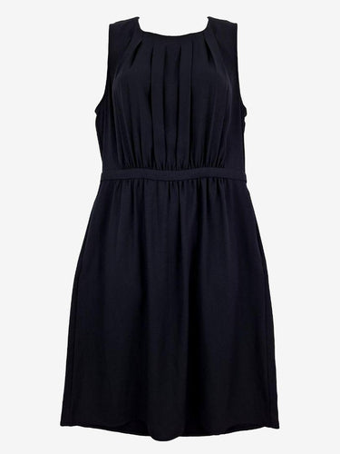 G2000 Soft Pleated Navy Work Midi Dress Size M by SwapUp-Online Second Hand Store-Online Thrift Store