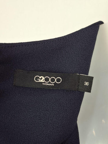 G2000 Soft Pleated Navy Work Midi Dress Size M by SwapUp-Online Second Hand Store-Online Thrift Store