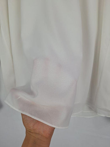 Witchery Vanilla Button Detail Semi Sheer Top Size 10 by SwapUp-Online Second Hand Store-Online Thrift Store