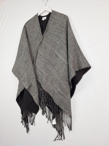 Seed Hounds Tooth Fringed Shawl Cardigan Size OSFA by SwapUp-Online Second Hand Store-Online Thrift Store