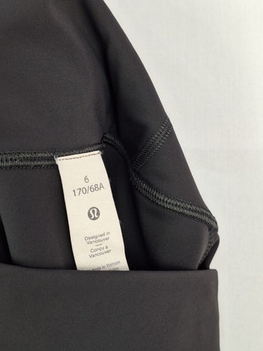 Lululemon Charcoal Overlocked edge Activewear Shorts Size 10 by SwapUp-Online Second Hand Store-Online Thrift Store