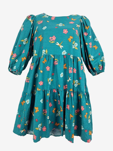 Princess Highway Teal Butterfly Garden Midi Dress Size 12 by SwapUp-Online Second Hand Store-Online Thrift Store