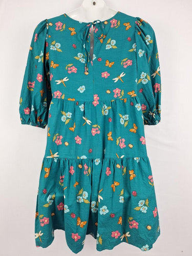 Princess Highway Teal Butterfly Garden Midi Dress Size 12 by SwapUp-Online Second Hand Store-Online Thrift Store