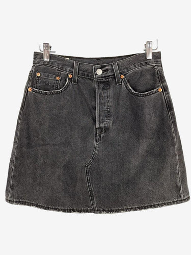 Levi's Washed Black Denim Mini Skirt Size 10 by SwapUp-Online Second Hand Store-Online Thrift Store