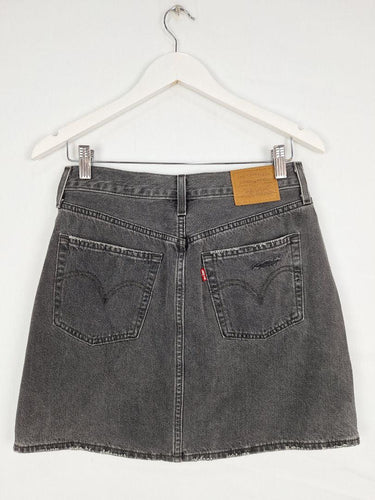 Levi's Washed Black Denim Mini Skirt Size 10 by SwapUp-Online Second Hand Store-Online Thrift Store