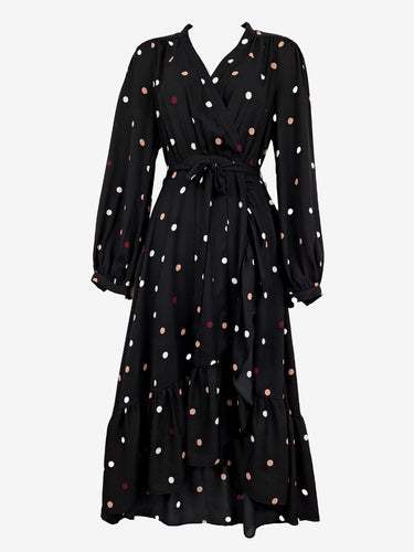Kate Spade Autumn Polka Dot Wrap Maxi Dress Size 8 by SwapUp-Online Second Hand Store-Online Thrift Store