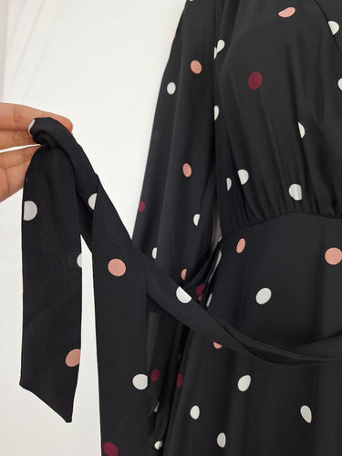 Kate Spade Autumn Polka Dot Wrap Maxi Dress Size 8 by SwapUp-Online Second Hand Store-Online Thrift Store