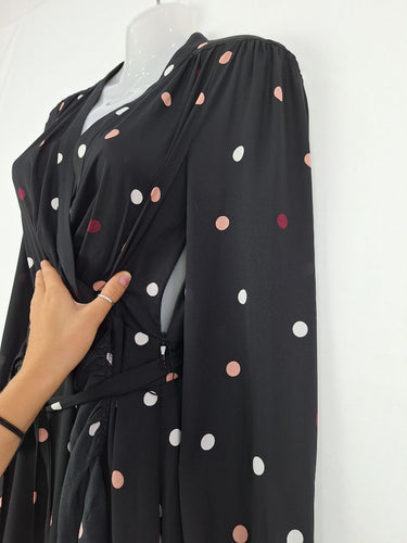 Kate Spade Autumn Polka Dot Wrap Maxi Dress Size 8 by SwapUp-Online Second Hand Store-Online Thrift Store