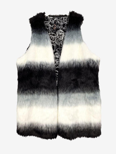 Melissa McCarthy Faux Fur Grey Tones Vest Size XXL by SwapUp-Online Second Hand Store-Online Thrift Store