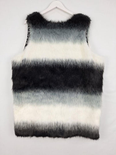 Melissa McCarthy Faux Fur Grey Tones Vest Size XXL by SwapUp-Online Second Hand Store-Online Thrift Store