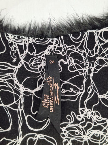 Melissa McCarthy Faux Fur Grey Tones Vest Size XXL by SwapUp-Online Second Hand Store-Online Thrift Store