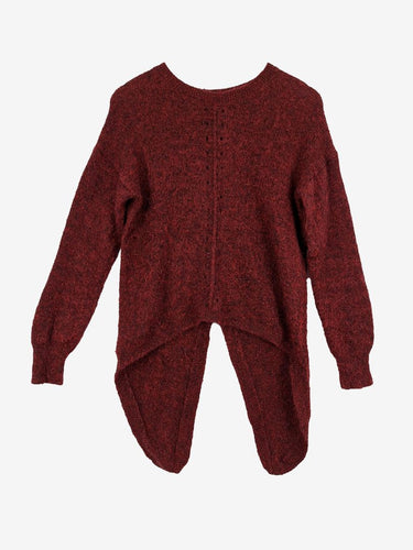 Sass & Bide Shimmering Wine Red Split Back Jumper Size XXS by SwapUp-Online Second Hand Store-Online Thrift Store