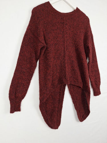 Sass & Bide Shimmering Wine Red Split Back Jumper Size XXS by SwapUp-Online Second Hand Store-Online Thrift Store
