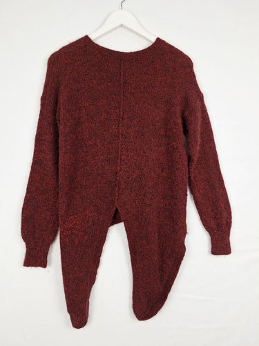 Sass & Bide Shimmering Wine Red Split Back Jumper Size XXS by SwapUp-Online Second Hand Store-Online Thrift Store