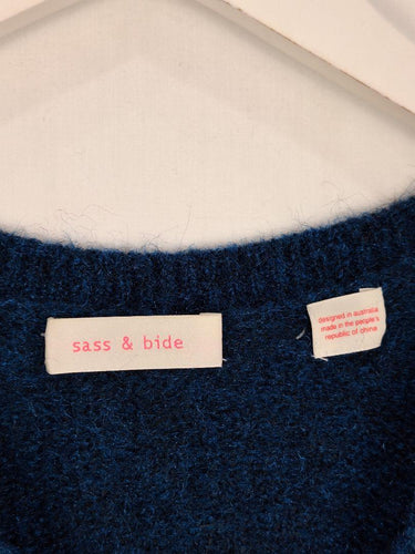 Sass & Bide Deep Teal Shimmer High Low Jumper Size XXS by SwapUp-Online Second Hand Store-Online Thrift Store