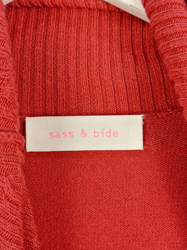 Sass & Bide Asymmetrical Strawberry Ribbed Jumper Size XXS by SwapUp-Online Second Hand Store-Online Thrift Store