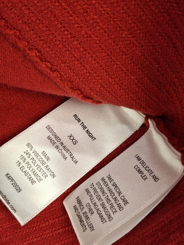 Sass & Bide Asymmetrical Strawberry Ribbed Jumper Size XXS by SwapUp-Online Second Hand Store-Online Thrift Store