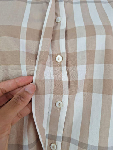 Zoe Kratzmann Mocha Button-up Plaid Dress Size 10 by SwapUp-Online Second Hand Store-Online Thrift Store