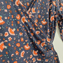Leina Broughton Navy Floral Wrap Top Size 12 by SwapUp-Online Second Hand Store-Online Thrift Store