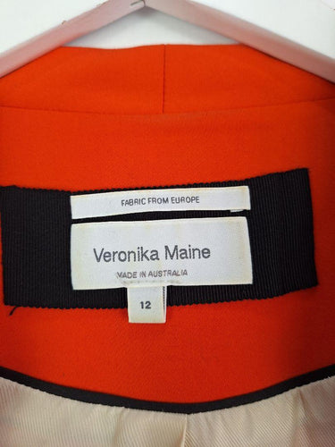 Veronika Maine Vibrant Collarless Work Blazer Size 12 by SwapUp-Online Second Hand Store-Online Thrift Store