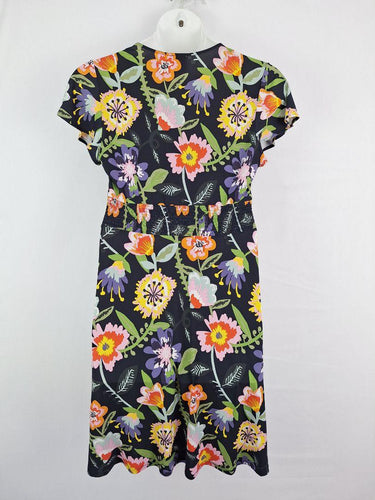 Leona Edmiston Bright Floral Button Front Midi Dress Size 12 by SwapUp-Online Second Hand Store-Online Thrift Store