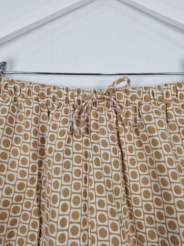 Seed Earthy Geometric Light Linen Pants Size 8 by SwapUp-Online Second Hand Store-Online Thrift Store