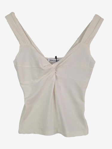 Atmos & Here White Twist Front Tank Top Size 8 by SwapUp-Online Second Hand Store-Online Thrift Store