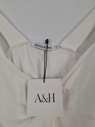 Atmos & Here White Twist Front Tank Top Size 8 by SwapUp-Online Second Hand Store-Online Thrift Store
