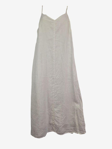 Country Road Crisp White Linen Slip Dress Size 6 by SwapUp-Online Second Hand Store-Online Thrift Store