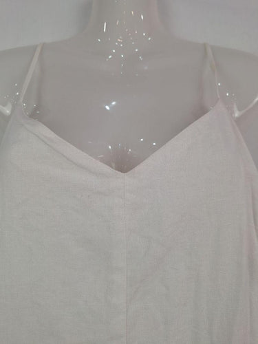 Country Road Crisp White Linen Slip Dress Size 6 by SwapUp-Online Second Hand Store-Online Thrift Store