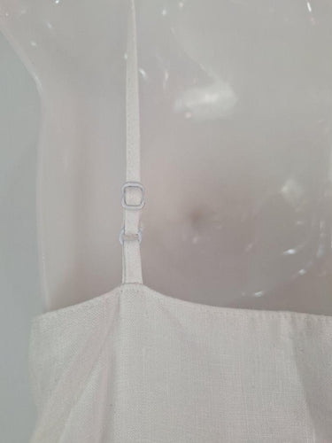 Country Road Crisp White Linen Slip Dress Size 6 by SwapUp-Online Second Hand Store-Online Thrift Store