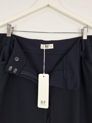 Leina & Fleur Navy Tailored Stretch Pants Size 16 by SwapUp-Online Second Hand Store-Online Thrift Store