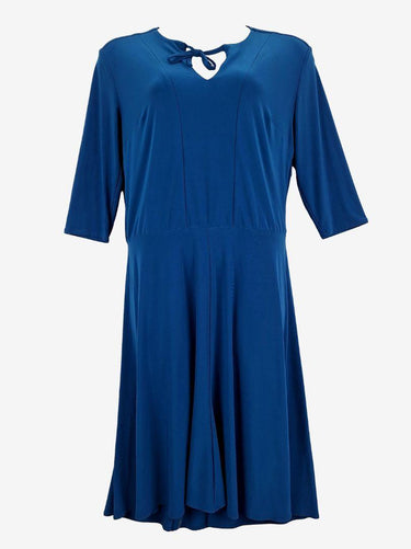 Leina & Fleur Ocean Blue Tie Front Midi Dress Size 16 by SwapUp-Online Second Hand Store-Online Thrift Store
