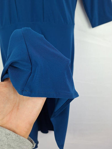 Leina & Fleur Ocean Blue Tie Front Midi Dress Size 16 by SwapUp-Online Second Hand Store-Online Thrift Store