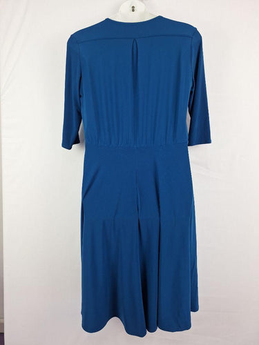 Leina & Fleur Ocean Blue Tie Front Midi Dress Size 16 by SwapUp-Online Second Hand Store-Online Thrift Store