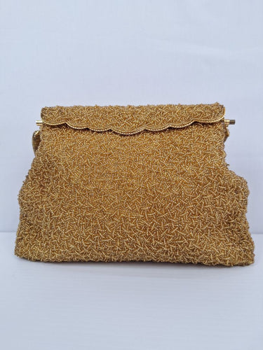 Assorted Brands Gold Beaded Fold Over Clasp Mini Bag by SwapUp-Online Second Hand Store-Online Thrift Store