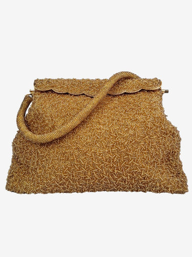 Assorted Brands Gold Beaded Fold Over Clasp Mini Bag by SwapUp-Online Second Hand Store-Online Thrift Store