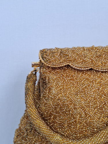Assorted Brands Gold Beaded Fold Over Clasp Mini Bag by SwapUp-Online Second Hand Store-Online Thrift Store