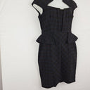 Cue Black and Blue Angular Peplum Dress Size 14 by SwapUp-Online Second Hand Store-Online Thrift Store