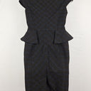 Cue Black and Blue Angular Peplum Dress Size 14 by SwapUp-Online Second Hand Store-Online Thrift Store