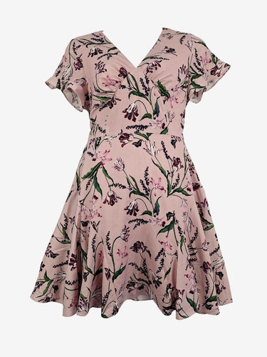 Alannah Hill Dusty Pink Floral Tea Dress Size 14 by SwapUp-Online Second Hand Store-Online Thrift Store