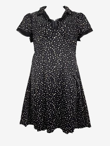 Alannah Hill Spotty Satin Lace Trim Dress Size 14 by SwapUp-Online Second Hand Store-Online Thrift Store