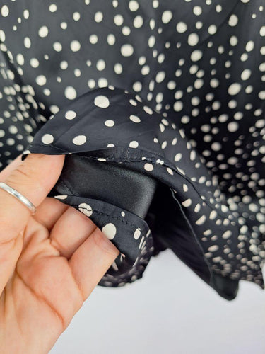 Alannah Hill Spotty Satin Lace Trim Dress Size 14 by SwapUp-Online Second Hand Store-Online Thrift Store