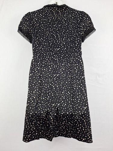 Alannah Hill Spotty Satin Lace Trim Dress Size 14 by SwapUp-Online Second Hand Store-Online Thrift Store