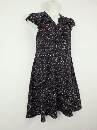 Review Lilac Spotted Ruffle Detail Dress Size 16 by SwapUp-Online Second Hand Store-Online Thrift Store
