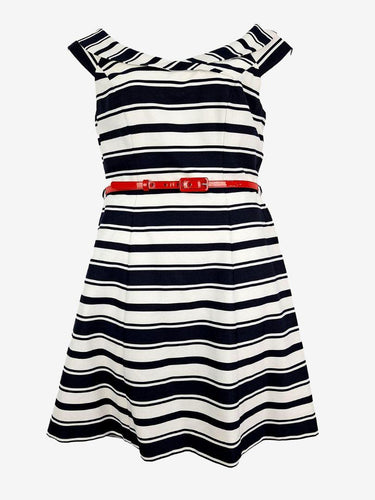 Review Sailor Stripe Belted Midi Dress Size 14 by SwapUp-Online Second Hand Store-Online Thrift Store